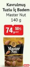 MASTER NUT KAVRULMUŞ TUZLU İÇ BADEM 140 G MASTER NUT KAVRULMUŞ TUZLU İÇ BADEM 140 G